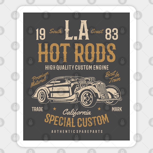 LA Hot Rods: California Special Custom Design Sticker by Jarecrow 